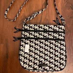 Vera Bradley Triple Zip Hipster Crossover-Scottie Dog Purse. NEW w/ Tags